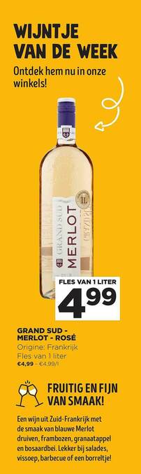 Jumbo Grand Sud-merlot - Rosé aanbieding