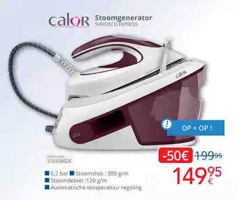 Eldi calor Stoomgenerator SV8026CO EXPRESS aanbieding