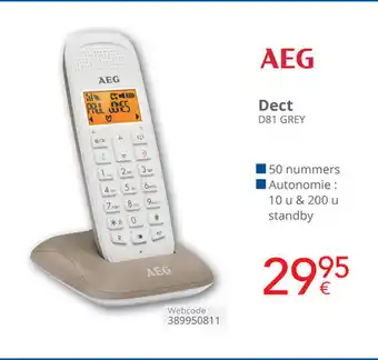 Eldi AEG Dect D81 GREY aanbieding