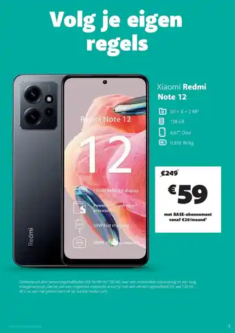 Base Xiaomi Redmi Note 12 aanbieding