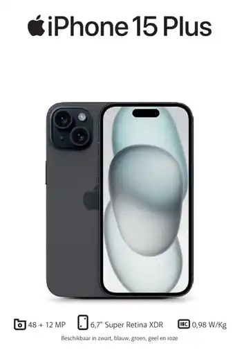 Base iPhone 15 Plus 128 GB aanbieding