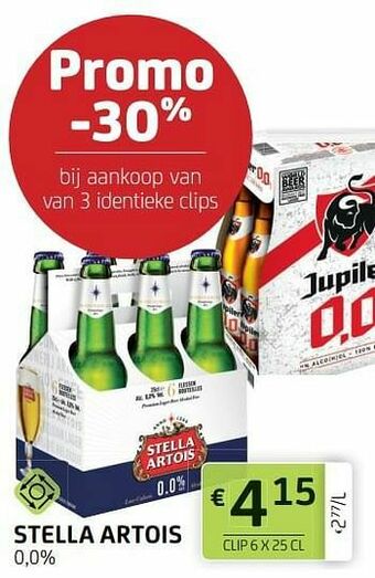 BelBev Stella artois 0,0% aanbieding