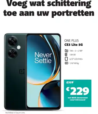 Base ONE PLUS CE3 Lite 5G aanbieding