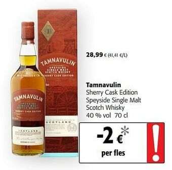Colruyt Tamnavulin sherry cask edition speyside single malt scotch whisky aanbieding