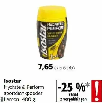 Colruyt Isostar hydrate + perform sportdrankpoeder lemon aanbieding