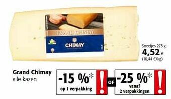 Colruyt Grand chimay alle kazen aanbieding
