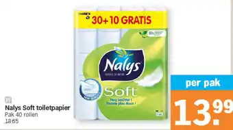 Albert Heijn Nalys soft toiletpapier aanbieding