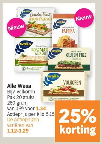 Albert Heijn Alle wasa aanbieding