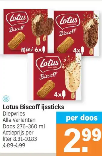 Albert Heijn Lotus biscoff ijssticks aanbieding