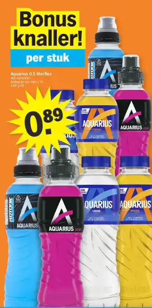 Albert Heijn Aquarius 0.5 literfles aanbieding
