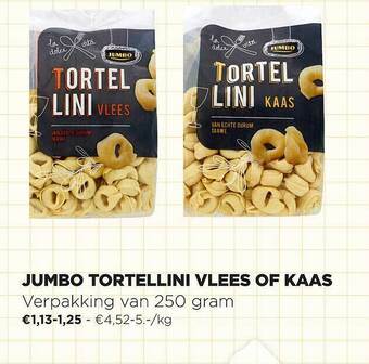 Jumbo Jumbo Tortellini Vlees Of Kaas aanbieding