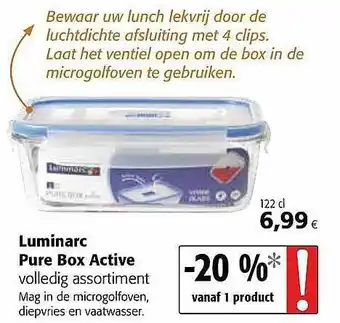 Colruyt Luminarc Pure Box Active aanbieding