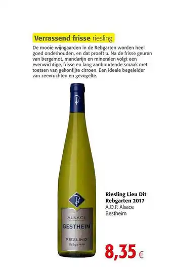 Riesling Lieu Dit Rebgarten 2017