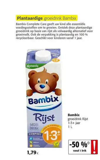 Colruyt Bambix Groeidrink Rijst aanbieding