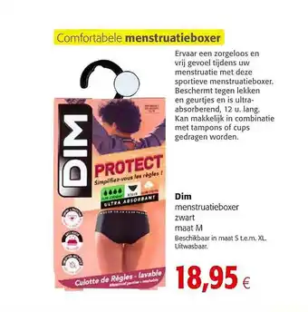 Colruyt Dim Menstruatieboxer Zwart aanbieding