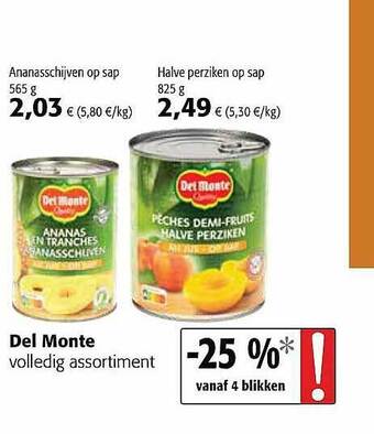 Colruyt Del Monte aanbieding