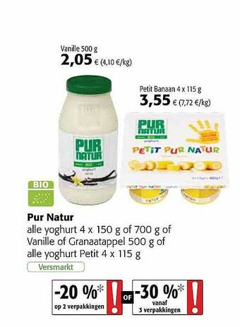 Colruyt Pur Natur aanbieding