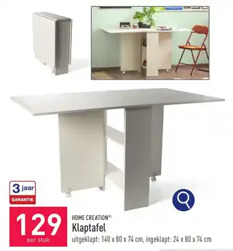 ALDI Klaptafel aanbieding