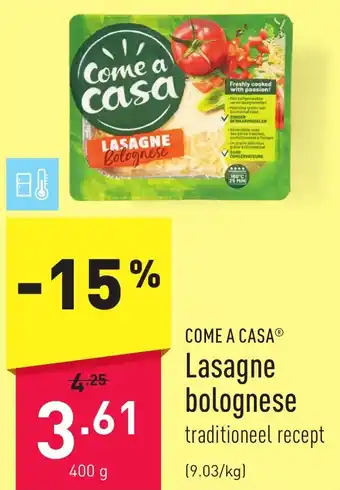 ALDI Lasagne bolognese 400 g aanbieding