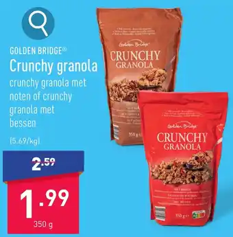ALDI Crunchy granola 350 g aanbieding