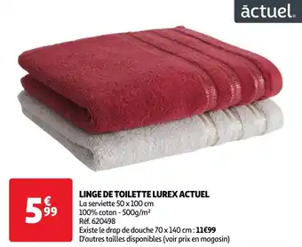 LINGE DE TOILETTE LUREX ACTUEL