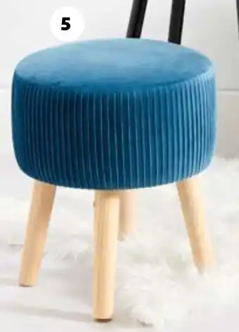Tabouret velours 31 cm h.38 cm
