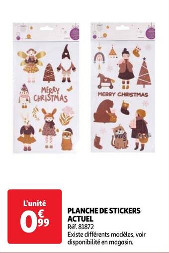 Auchan PLANCHE DE STICKERS ACTUEL aanbieding