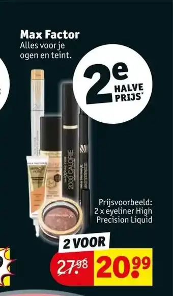 Kruidvat Max factor aanbieding