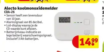 Kruidvat Alecto koolmonoxidemelder aanbieding