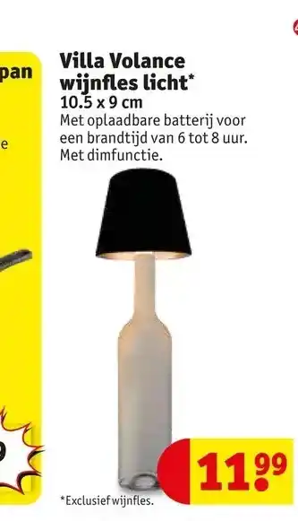 Kruidvat Villa volance wijnfles licht aanbieding
