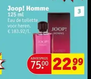 Kruidvat Joop! homme 125 ml aanbieding