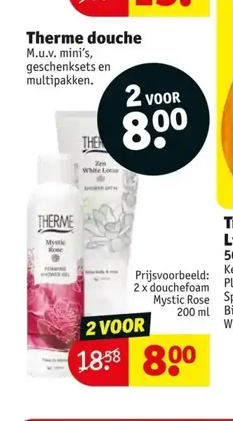 Kruidvat Therme douche aanbieding