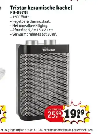 Kruidvat Tristar keramische kachel aanbieding