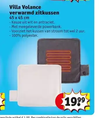 Kruidvat Villa volance verwarmd zitkussen aanbieding