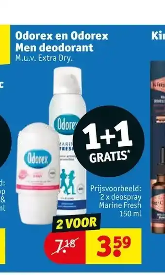 Kruidvat Odorex en odorex men deodorant aanbieding
