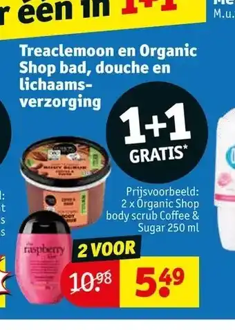 Kruidvat Treaclemoon en organic shop bad, douche en lichaams- verzorging aanbieding