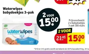 Kruidvat Waterwipes babydoekjes 3-pak aanbieding