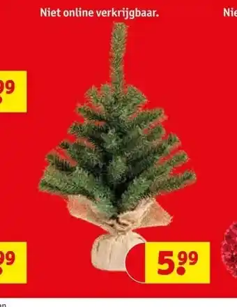 Kruidvat Villa volance mini kunstkerstboom 35 cm aanbieding