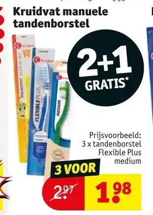 Kruidvat Kruidvat manuele tandenborstel aanbieding