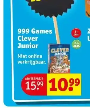 Kruidvat 999 games clever junior aanbieding
