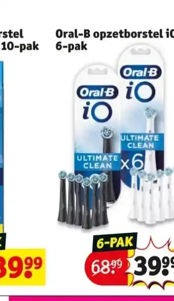 Kruidvat Oral-b opzetborstel io 6-pak aanbieding