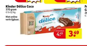 Kruidvat Kinder délice coco aanbieding