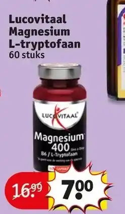 Kruidvat Lucovitaal magnesium l-tryptofaan 60 stuks aanbieding