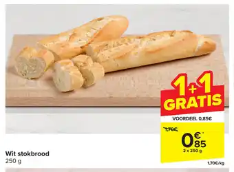 Carrefour Market Wit stokbrood 2 x 250 g aanbieding