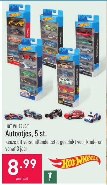 ALDI Hot Wheels Autootjes, 5 st. aanbieding