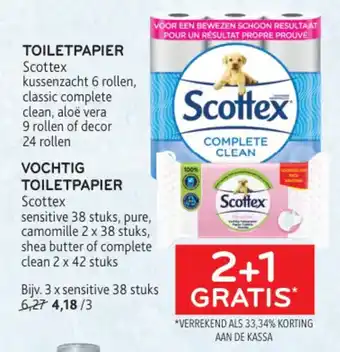 TOILETPAPIER Scottex of VOCHTIG TOILETPAPIER Scottex