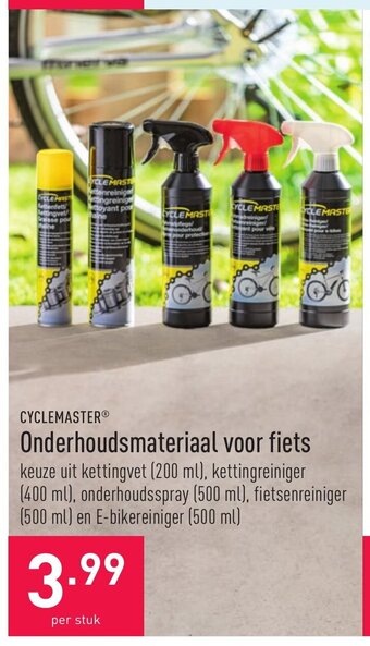 ALDI Cyclemaster Onderhoudsmateriaal voor fiets aanbieding