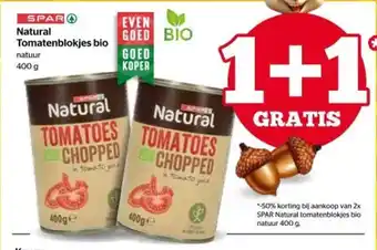 Spar Natural Tomatenblokjes bio 400 g aanbieding