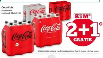 Spar Coca-Cola assortiment multipack 33 cl of 1,51 aanbieding