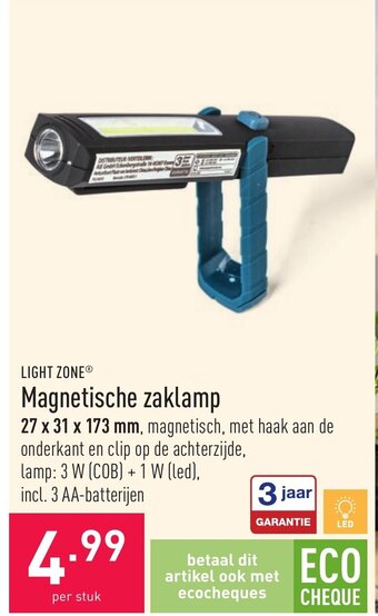 ALDI Light Zone Magnetische zaklamp aanbieding